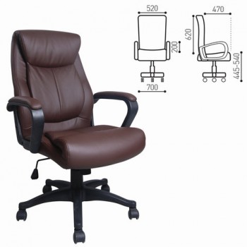 Кресло офисное BRABIX Enter EX-511 (коричневый) в Станционно-Ояшинском - stancionno-oyashinskij.mebel54.com | фото