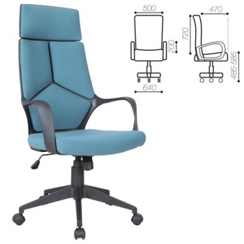 Кресло офисное BRABIX Prime EX-515 (голубая ткань) в Станционно-Ояшинском - stancionno-oyashinskij.mebel54.com | фото